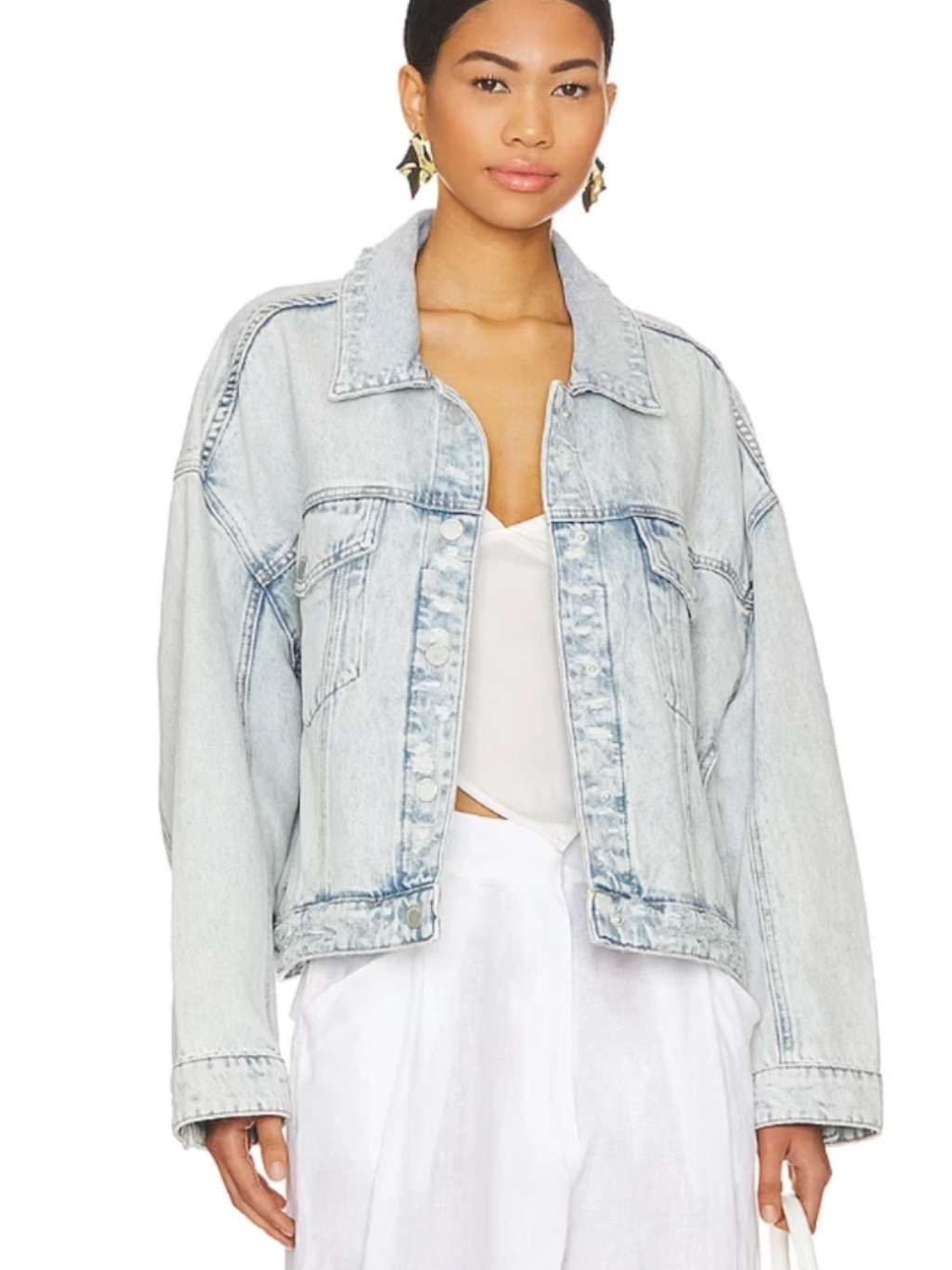 Blank Nyc Light Wash Oversized Denim Jacket